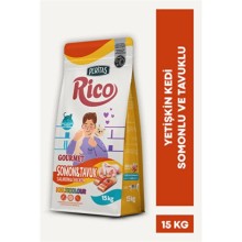 Rico Somonlu ve Tavuklu Gurme Yetişkin Kedi Maması 15 kg